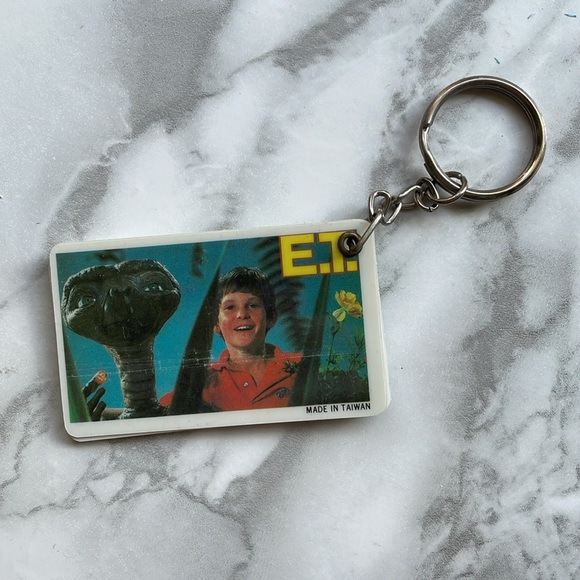 Vintage 1983 E.T. Movie - Plastic PICTURE CARD - keychain / retro / kitsch - Picture 6 of 6